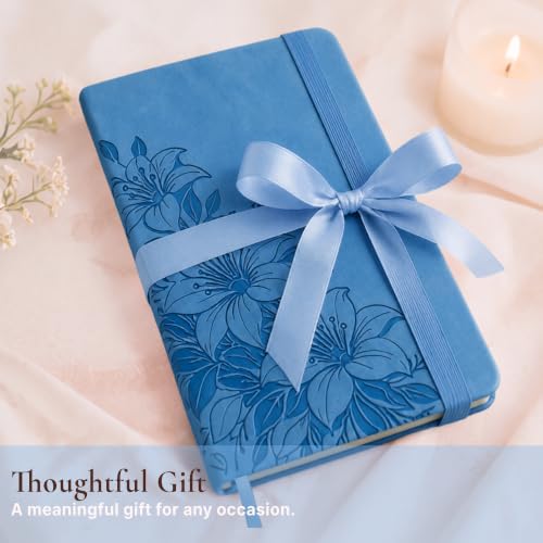 Lined Journal Notebook Hardcover Leather Bound 200 Pages A4 Blue Cute Diary - color: Blue, size: A4 200 Pages