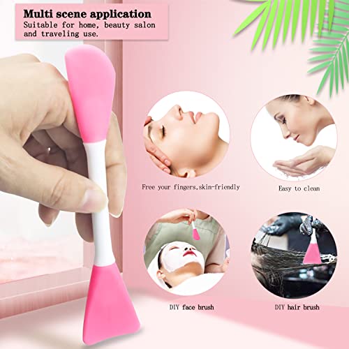 6pcs Silicone Face Brush Set, 2PCS Silicone Face Applicator Brush, 2PCS Exfoliating Lip Brush and Silicone Face Cleaning Brushes Pad,Blackhead Face Exfoliator Skin Care Tool for Women Men - style: style 3