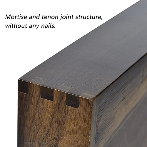28"x15" XL Handmade Black Walnut Wood Ottoman Tray with Handle - size: 28" x 15" x 2.4"