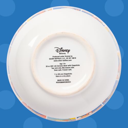Silver Buffalo Disney Donald Duck, Ramen Bowl with Chopsticks, 20oz - color: Donald Duck Spoon, size: 20 Ounces (With Spoon)