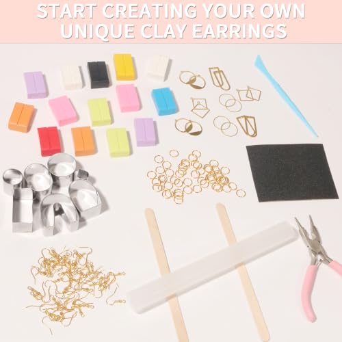 Patemby Clay Earring Jewelry Making Kit Art Crafts Set for Teen Girl Adult