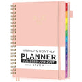 EMSHOI Academic Planner 2026-2027, A4 Size (8.5" x 11"), Weekly and Monthly - color: Pink