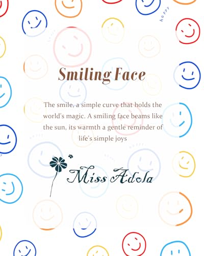 Miss Adola Cute Aesthetic Canvas Tote Bag for Women - color: Smiling Face
