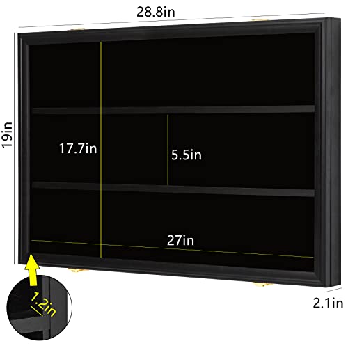 24 Sports Graded Card Display case for Shows, Black, Horizontal - size: 24 Card - Black - Horizontal