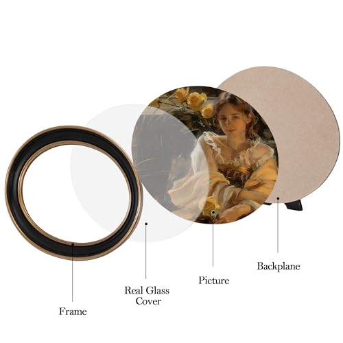 eletecpro 7x5 Oval Picture Frame with Real Glass Cover, Black, 2-Pack - color: Black, size: 7x5 Inches