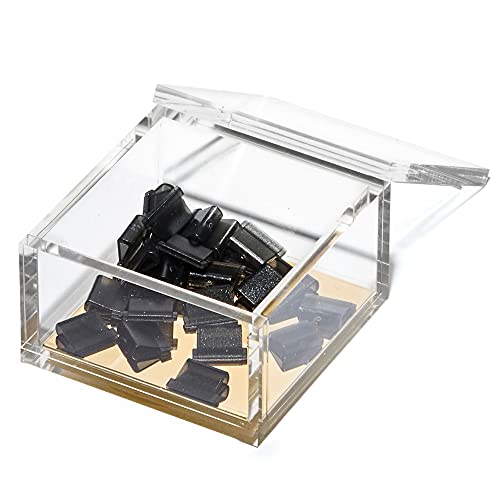OfficeGoods Acrylic Desk Organizer with Gold Base, Small - color: Gold, size: Small