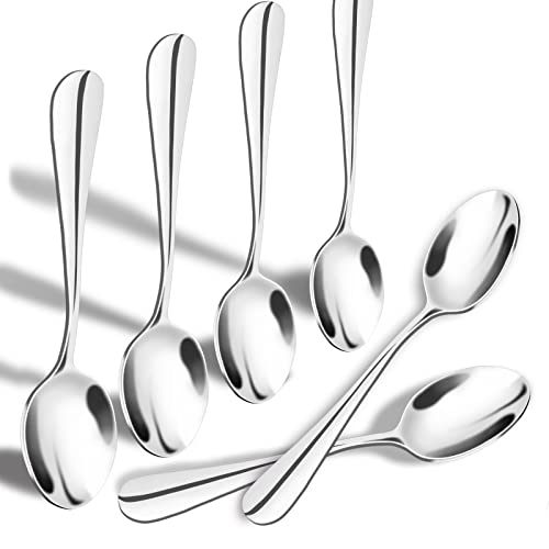 SONGZIMING Demitasse Espresso Spoons, Mini Coffee Spoon, 4.9 Inch Stainless Steel Small Spoons for Dessert, Tea,Set of 6 - size: 4.9in