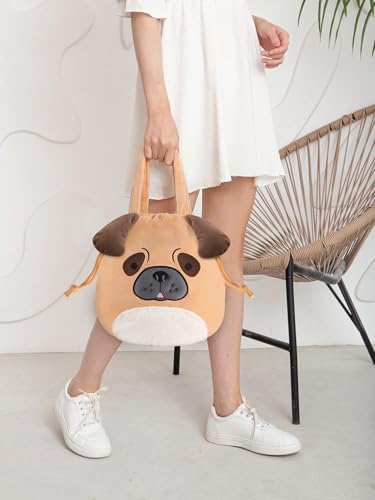 Funny Dog Drawstring Makeup Bag, Large Travel Toiletry Cosmetic Organizer - color: A-Dog-01