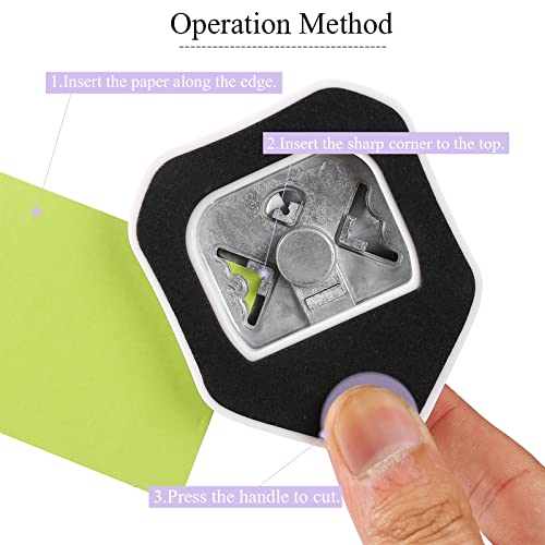3 Way Beauty Shape Corner Punch, 3 in 1 Corner Paper Punch for Paper Crafts, Laminate, Cardstock, Business Card, DIY Projects, Photo, Card Making and Scrapbooking - color: Purple