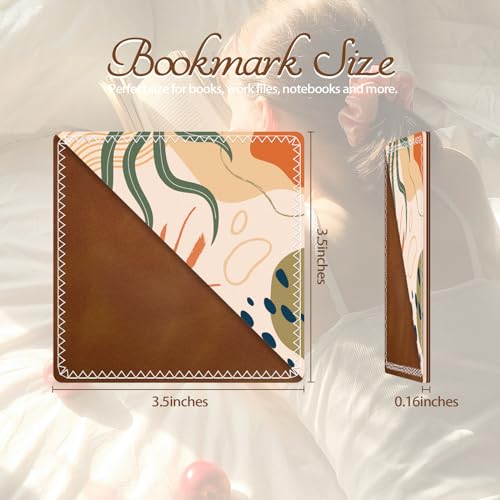 Personalized Leather Bookmarks, Fun & Cute Book Accessories for Reading Lovers, Unbreakable Page Markers for Women Men Girls Boys Student Teacher Kids Retirement Birthday Gifts (Boho Waterweed) - color: Boho Waterweed