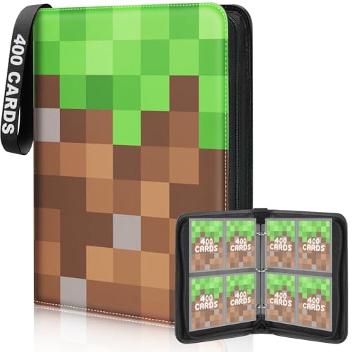 4 Pocket Trading Card Binder, 400 Card Capacity, Green - size: Small