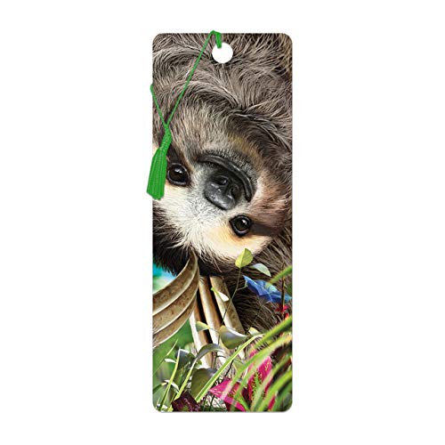 3D LiveLife Sloth Bookmark - Hangin' Around Lenticular Page Marker - color: Hangin' Around