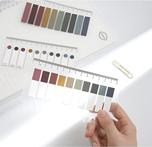 1200 Pcs Morandi Sticky Tabs, Book Tabs for Annotating Books, 60 Colors Aesthetic Index Tabs, Writable Page Markers Flags with Ruler for Notebooks - style: 6 Pack 1200pcs