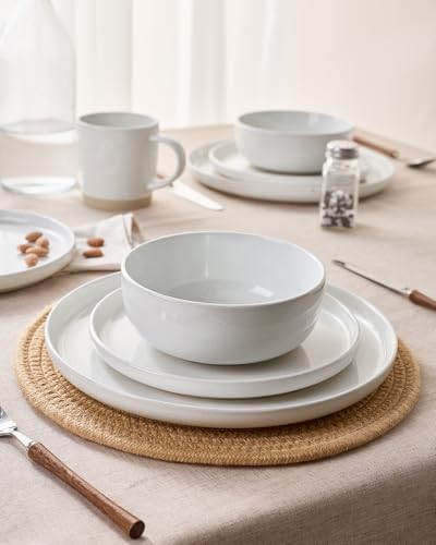 Famiware Milkyway 24-Piece Dinnerware Set with Mugs, White - color: White, size: Service for 6 (Include Mugs)