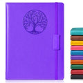 Biuwory B5 Leather Journal Notebook, 256 Lined Pages, Hardcover 7.8"×10.2" - color: Purple, size: Lined-256 Pages (7.8"×10.2")