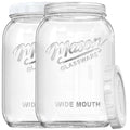 2 Pack Wide Mouth Mason Jars with Airtight Lid and Silicone Gasket - size: 1 Gallon/2 Pack