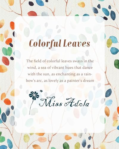 Miss Adola Cute Aesthetic Canvas Tote Bag for Women - color: Leaves