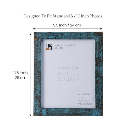 Handicrafts Home Handmade Turq Wood Picture Frame Vintage Home Decor, 8x10 - color: DRIFTWOOD-SKYE, size: 8X10