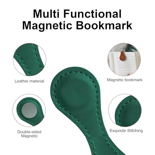 6PCS Magnetic Bookmarks, Magnetic Leather Bookmark, Magnetic Book Mark