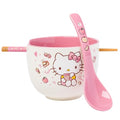 Silver Buffalo Sanrio Hello Kitty, Ceramic Ramen Bowl with Chopsticks, 20oz - color: Hello Kitty Apples and Cinnamon, size: 20 Ounces (With Spoon)