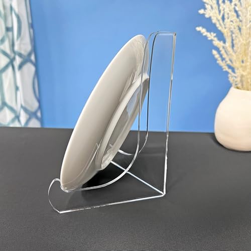 Plymor Clear Acrylic 60-Degree Angle Easel With Shallow Support Ledges, 6" H x 4.5" W x 3.5" D - size: 6" x 4.5" x 3.5"