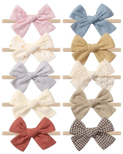 doboi 10PCS Baby Girls Headbands Hair Bows - color: Summer Color