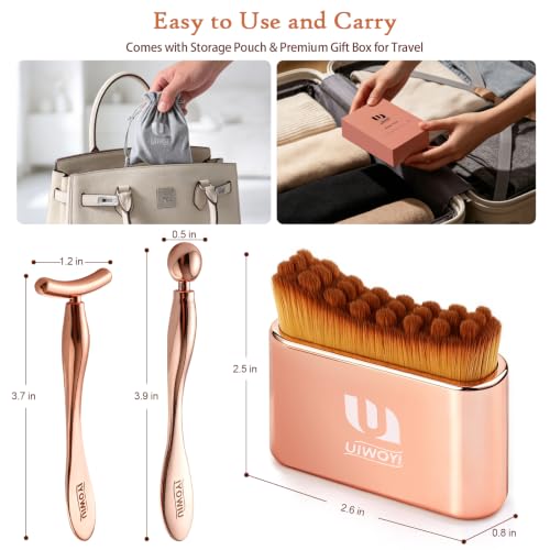 3 Pack Lymphatic Brush & Dual Sided Facial Exfoliating Eye Applicator Tools