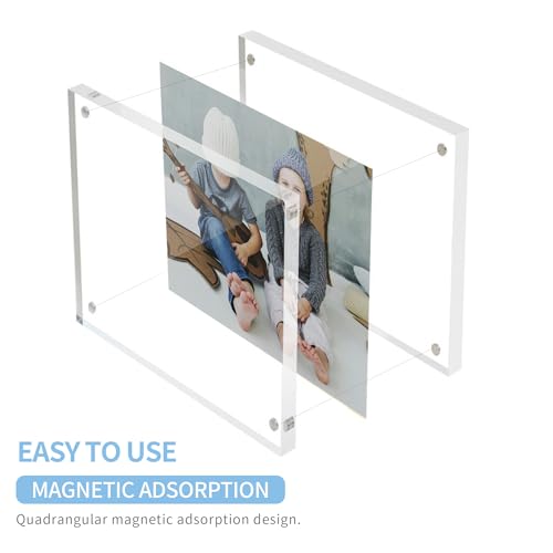 Sezanrpt Acrylic Picture Frames 2x2, 2x2 Picture Frame Mini for 2x2 Pictures, Clear Ticket Display Frame Small Tips Holder - size: 2'' x 2''