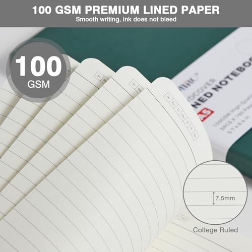 Hardcover Journal Notebook for Work, A5 (5.7"x8.4"), 3 Pack 160 Pages Lined Journaling Notebooks with Pen, 100GSM Paper, for Women Men Writing, Travel, Business, Daily Diary, School Office Supplies - color: Black_gray_white, size: A5