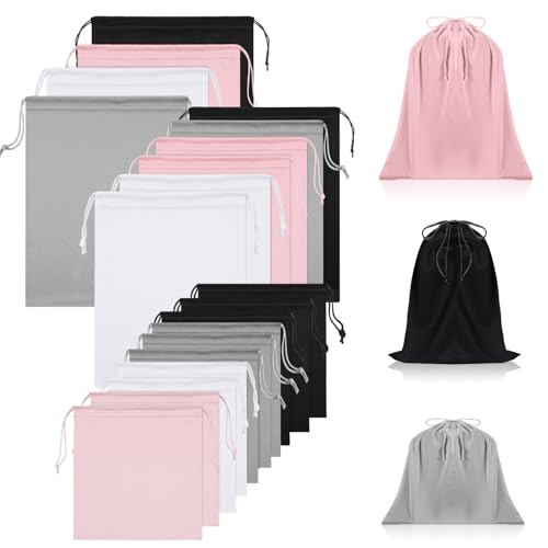 20 Pcs Satin Game Storage Bags for Women Men, S,M,L, Neutral Color - color: Neutral Color, size: S,M,L
