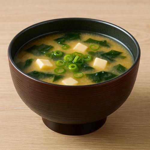 JapanBargain Japanese Soup Bowls, 4-Pack – Traditional Black Rice & Miso Bowls, Microwave & Dishwasher Safe, Made in Japan - color: Black