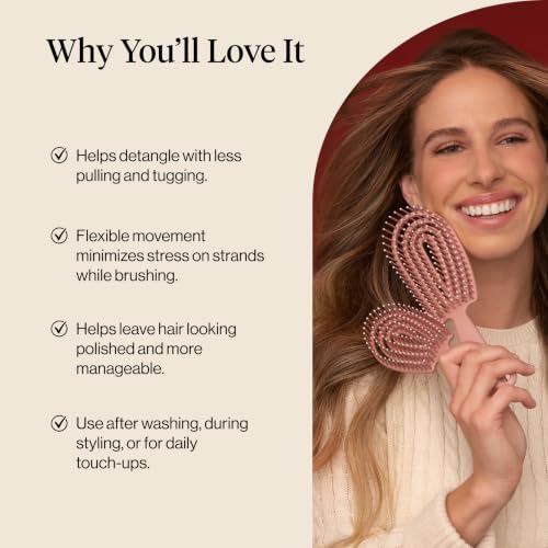 Kitsch Flexi Flow Duo Detangler Brush, Hair Brushes For Women - Terracotta - color: Terracotta, size: 2 Pcs