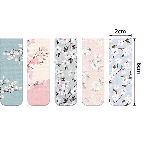 Chinco 10 Pieces Magnetic Bookmarks for Women Magnets Page Markers Clip Assorted Book Markers Set for Teachers Reading Gifts(Floral) - style: Floral
