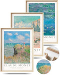 HesenDot Framed Wall Art, Claude Monet Impressionism Canvas Prints Set - color: Framed Monet Waterlily, size: 16"L x 12"W