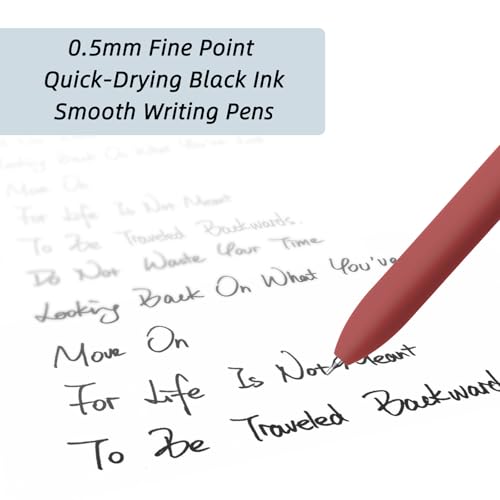 YOXMJDB Gel Pens, 5 Pcs 0.5mm Fine Point Smooth Writing Pens Cute Pens, High-End Series Black Ink Pens for Journaling Note Taking, School Office Supplies for Women Men (5 Pcs Vintage) - color: 5 Pcs Vintage