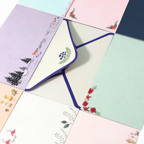 91 Pcs Stationery Paper Envelopes Set - color: Sweet