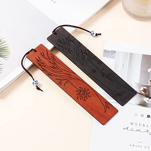 2 Pcs Bookmark, Cool Bookmarks for Men Women, Gifts for Book Lover Bookworm (Sun Moon Star) - style: Sun Moon Star