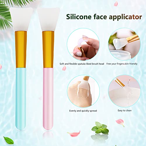 6 PCS Silicone Face Scrubber Brush Set, 2pcs Lip Scrub Brushes and Face Cleansing Brush Silicone Exfoliator Tool and Facial Applicator for Women Men - style: style 2