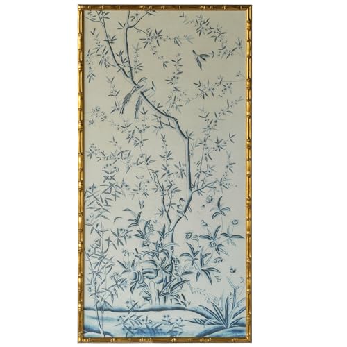 HongFengtang Chinese Rice Paper Print China Flower And Bird Bamboo Frame 54.3 X 28 Inches (Large A) - color: A, size: 54.3"L x 28"W