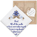 Mother of the Groom Gift Wedding Handkerchief Something Blue - color: Dad X 1 (Blue)