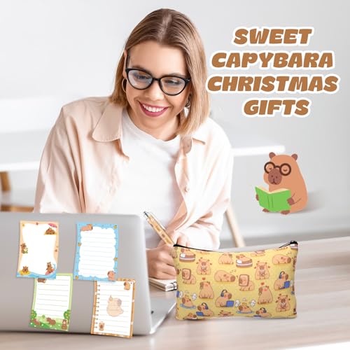 Eaasty 20 Pcs Capybara Pen Sticky Note Set with Bags, 3x4 Inch - style: Capybara
