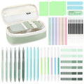 MoKo Pencil Case with Supplies, 49Pcs Aesthetic School Set, Green - color: Green-49P