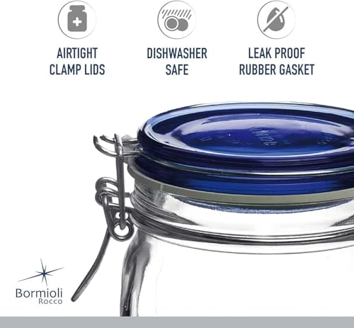 Bormioli Rocco Fido Jar - Clear Blue, 17.5 oz - color: Clear, size: 17.50 fl oz