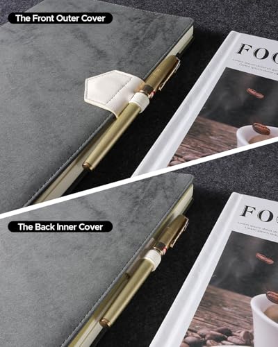 Magnetic Leather Bookmarks with Pen Holder Vegan Leather Book Marks Gifts for Reading Book Lovers Notebook Travelers (White-2PC) - color: White-2pc