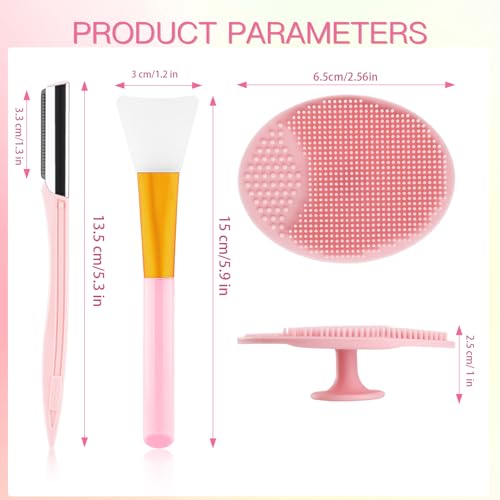10 Pcs Silicone Face Mask Applicators With Silicone Face Scrubber And Razor For Women Face, Mask Applicator Tool, Face Exfoliator Scrubber, All Skin Types, Reusable
