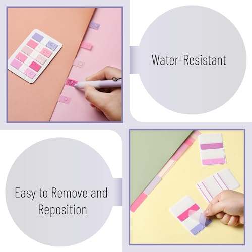 Mr. Pen- Sticky Index Tabs, 500 Pcs, 21 Sets, Blossom - color: Blossom