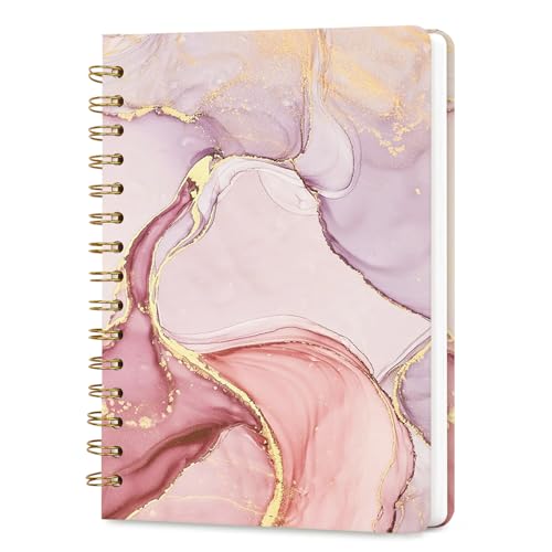 Lined Spiral Journal Notebook for Work A5, 160 Pages, Marble - color: Land