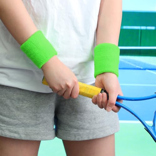 Sweatbands and Wristbands Set, Women, Men - color: Neon Green