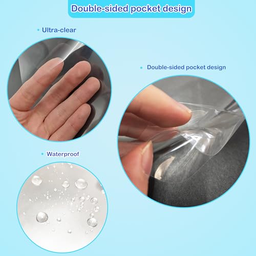 30 Pack 2.5x3.5 Card Sleeves Binder Sheets, 6/3 Ring A5 Binder Inserts, Ultra-Clear Double Sided 4 Pocket, Top Loading, for Trading Card, Photocard and Postcards - size: 2.5" x 3.5"（4 Pocket）