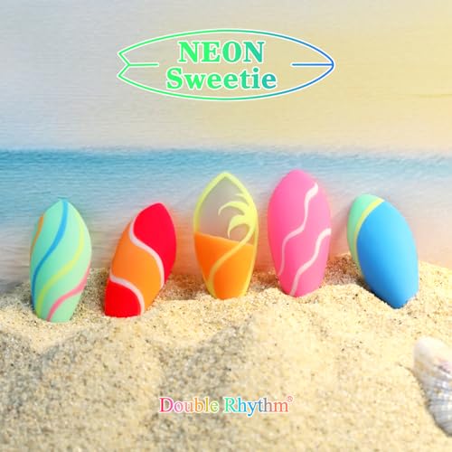 Double Rhythm 6 Pcs 15 ML Gel Polish Set Same Color Same Bottle Soak Off Gel Polish Kit Nail Art Manicure Salon DIY at Home for Women (Pastel Red Pink Orange Yellow Green-T6-11) - color: Neon Sweetie
